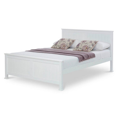 Rest Relax Malvern White Wooden Bed Frame - Small Double 4ft