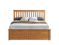 Rest Relax Manhattan Oak Wooden Ottoman Bed