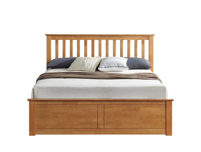 Rest Relax Manhattan Oak Wooden Ottoman Bed