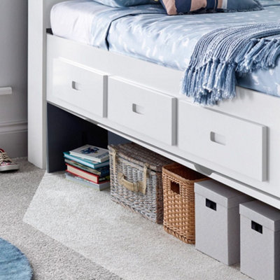 Rest Relax Vienna White Wooden Guest Single Bed White