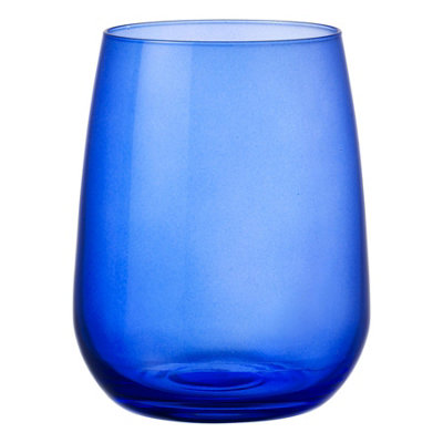 Restaurant Glass Tumblers - 430ml - Blue - Pack of 6