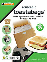 Resuable Toasted Toaster Sandwich Oven No Mess Toastabag Oven Liner- 2 Pack