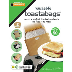 Resuable Toasted Toaster Sandwich Oven No Mess Toastabag Oven Liner- 2 Pack