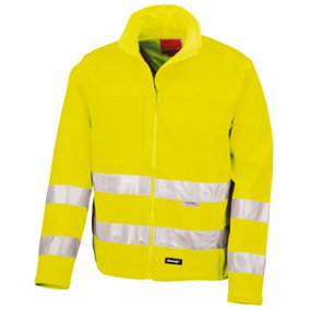 Result Core Mens High-Visibility Winter Blouson Softshell Jacket (Water Resistant & Windproof) (Pack of 2)