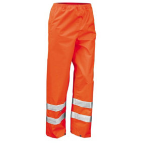Result Mens Hi-Vis Trousers / Pants Hi Vis Orange (L-XL)