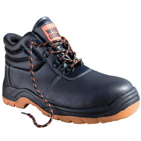 Result Mens Work-Guard Defence SBP Waterproof Leather Safety Boots Black/Orange (12)