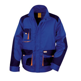 Result Mens Work-Guard Lite Workwear Jacket (Breathable And Windproof) Royal / Navy / Orange (XS)