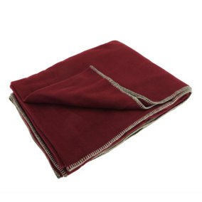 Result Plain Warm Outdoor Fleece Blanket (330gsm) (Pack of 2) Rococco Red (One Size)