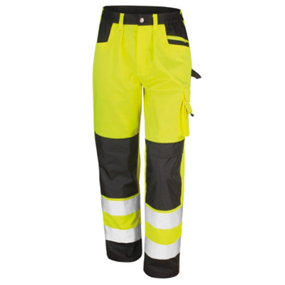 Result Safeguard Adults Unisex Hi Viz Cargo Trousers (Pack Of 2)