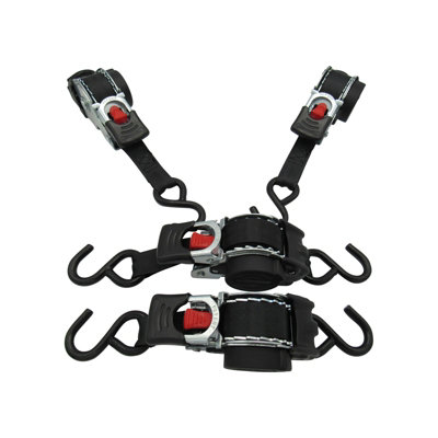 Retractable Ratchet Straps 3M 50MM X4 (Lashing Tie Down Auto Trailer S Hook Cargo 0.3-0.75 Ton)