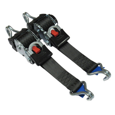 Retractable Ratchet Tie Down Strap with Claw Hook x2 (3M Auto Lashing 0.3T 25MM)