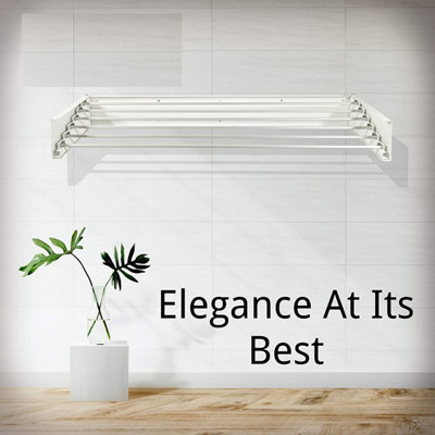 Retractable Wall Mounted Clothes Drying Rack 100x50x11.5cm