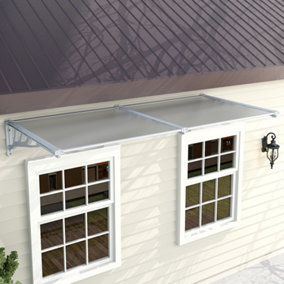 Retractable Waterproof Front Door Canopy Outdoor Awning Window Garden Canopy Patio Porch Awning Rain Shelter Cover W 190 cm