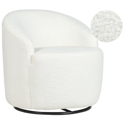 Retro Armchair Boucle Cream DAVIK