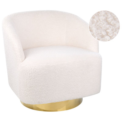 Retro Armchair Boucle Cream LAVIK