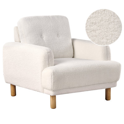 Retro Armchair Boucle White TUVE