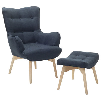 Retro Armchair Dark Blue VEJLE