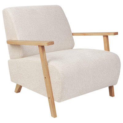 Retro Armchair Light Beige LESJA