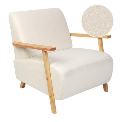 Retro Armchair Light Beige LESJA