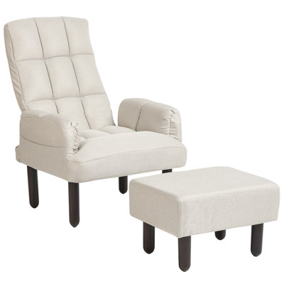 Retro Armchair Light Beige OLAND