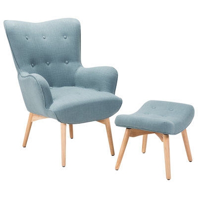 Retro Armchair Light Blue VEJLE