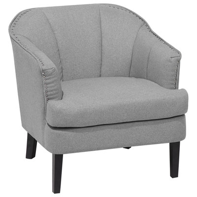 Retro Armchair Light Grey ELVERUM