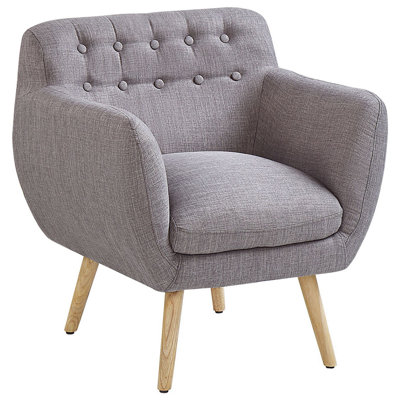 Retro Armchair Light Grey MELBY