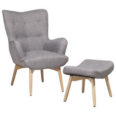 Retro Armchair Light Grey VEJLE