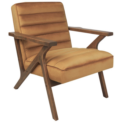 Retro Armchair Velvet Brown KISA