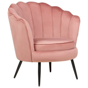 Retro Armchair Velvet Pink LOVIKKA