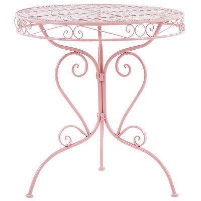 Retro Bistro Set Metal Pink ALBINIA