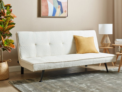 Retro Boucle Sofa Bed White HASLE