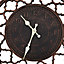 Retro Copper Resin Skeleton Wall Clock 15 Inch