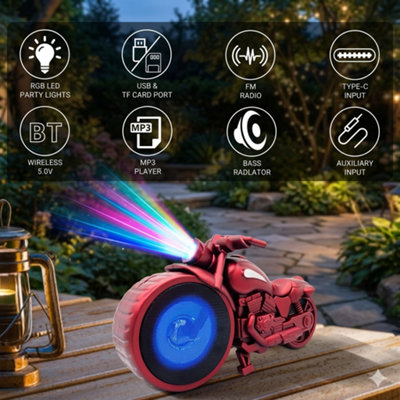 Retro design portable Bluetooth speaker motorcycle replica with TF card ...