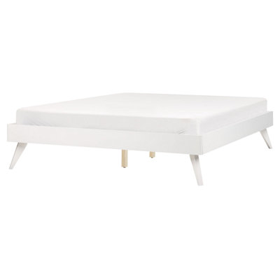 Retro EU King Size Bed White BERRIC