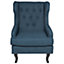 Retro Fabric Armchair Blue ALTA