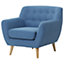 Retro Fabric Armchair Blue MOTALA
