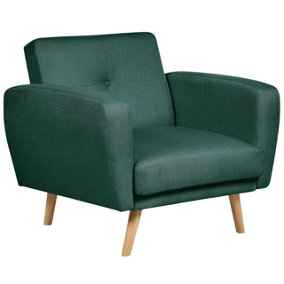 Retro Fabric Armchair Green FLORLI