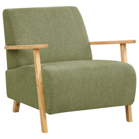 Retro Fabric Armchair Green LESJA
