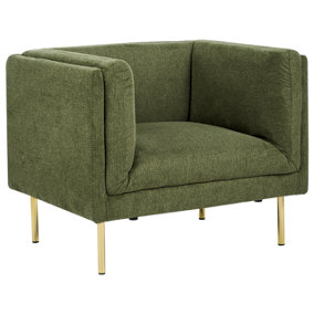 Retro Fabric Armchair Green MOEN