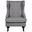 Retro Fabric Armchair Grey ALTA