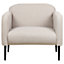 Retro Fabric Armchair Taupe STOUBY