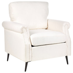 Retro Fabric Armchair White VIETAS