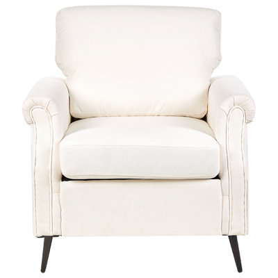 Retro Fabric Armchair White VIETAS