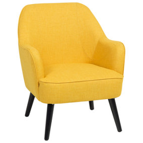 Retro Fabric Armchair Yellow LOKEN