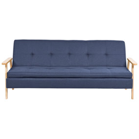 Retro Fabric Sofa Bed Blue TJORN
