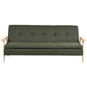 Retro Fabric Sofa Bed Green TJORN