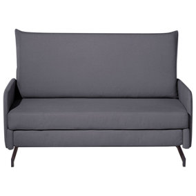 Retro Fabric Sofa Bed Grey BELFAST