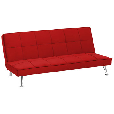 Retro Fabric Sofa Bed Red HASLE