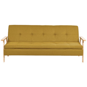 Retro Fabric Sofa Bed Yellow TJORN